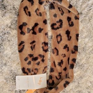 LOF cheetah print infinity scarf